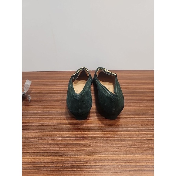 Sacha Too Women's Green Soft Suede Shoes W‎ Gold Chains size 8 AA - Picture 7 of 9
